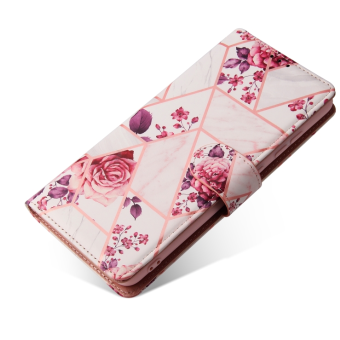 Diárové puzdro na Xiaomi Redmi Note 12 Pro 5G/Poco X5 Pro 5G Marble Bronze Book kvety