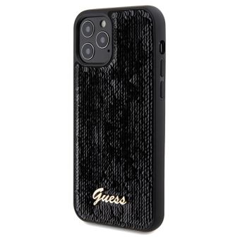 Obal Guess Sequin Script Logo Apple iPhone 12/12 Pro GUHCP12MPSFDGSK Black