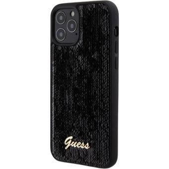 Obal Guess Sequin Script Logo Apple iPhone 12/12 Pro GUHCP12MPSFDGSK Black