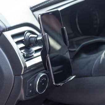 Maxlife car holder for air vent MXCH-08 automatic with wireless charging black 15W