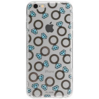 Silikónové puzdro na Apple iPhone 7/8/SE 2020/SE 2022 Flavr Real prstene