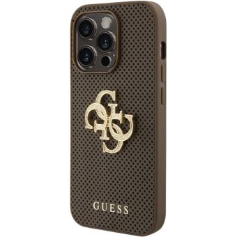 Obal Guess PU Perforated 4G Glitter Metal Logo Apple iPhone 15 Pro GUHCP15LPSP4LGE Taupe