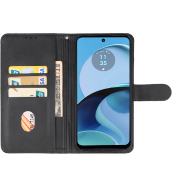 Diárové puzdro na Motorola Moto G54 5G Leather Book červené