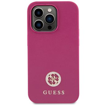 Obal Guess PU 4G Strass Metal Logo Apple iPhone 15 Pro Max GUHCP15XPS4DGPP Pink