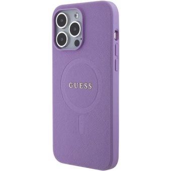 Guess PU Saffiano MagSafe Apple iPhone 15 Pro GUHMP15LPSAHMCU Purple