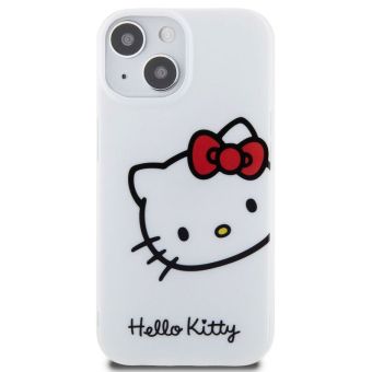 Plastové puzdro Hello Kitty na Apple iPhone 15 HKHCP15SHCKHST IML Head Logo biele