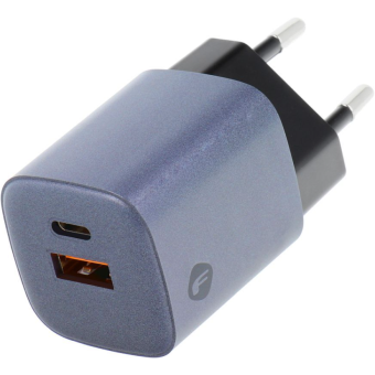 Forcell F-Energy GaN VT-31, 33W 3A, USB-C, USB-A, PD, Quick Charge 4.0, sivo-čierna