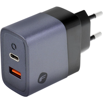 Forcell F-Energy GaN VT-39, 45W 4A, USB-C, USB-A, PD, Quick Charge 4.0, sivo-čierna