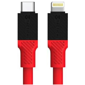 Tactical Fat Man, USB-C na Lightning, 1m, červená