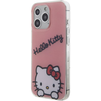 Plastové puzdro Hello Kitty na Apple iPhone 13 Pro HKHCP13LHKDSP IML Daydreaming Logo ružové