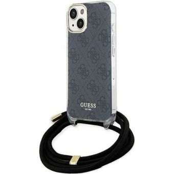 Obal Guess IML 4G Printed Crossbody Apple iPhone 15 GUHCP15SHC4SEK Black