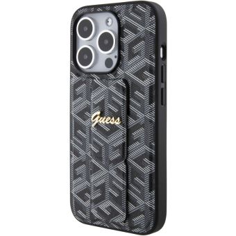 Obal Guess PU Grip Stand G Cube Apple iPhone 15 Pro Max GUHCP15XPGSGCSK Black