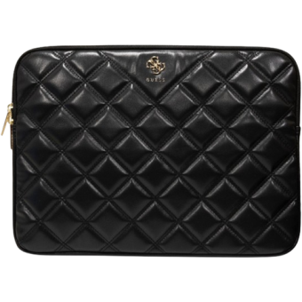 Puzdro Guess na notebook 13/14" GUCS14ZPSQSSGK PU Quilted 4G Metal Logo Computer Sleeve čierne
