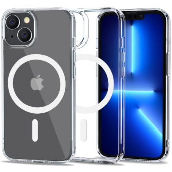 Plastové puzdro na Apple iPhone 14 Tech-Protect Flexair Hybrid MagSafe transparentné