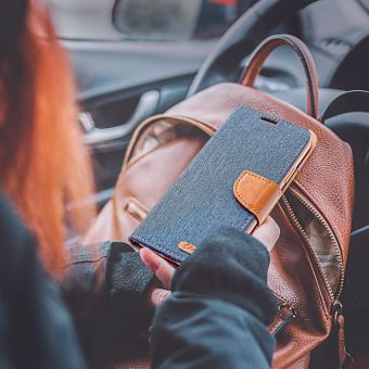 Obal CANVAS Book case Samsung Galaxy S23 FE 5G S711 navy blue