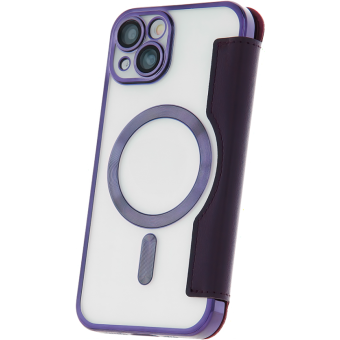 Diárové puzdro na Apple iPhone 15 Smart Chrome Mag fialové