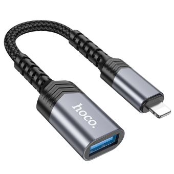 HOCO OTG Adaptér iPhone Lightning 8-pin/USB-A 3.0 UA24 - čierny