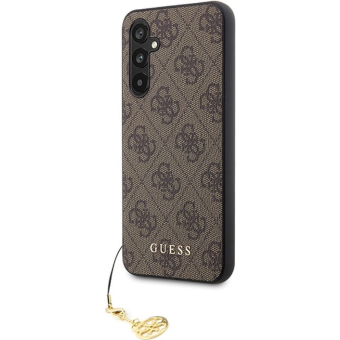 Plastové puzdro Guess na Samsung Galaxy S23 FE 5G S711 GUHCS23FEGF4GBR 4G Charms hnedé