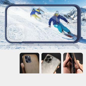 Odolné puzdro na Apple iPhone 11 Pro Hybrid Armor 3v1 transparentno-modré