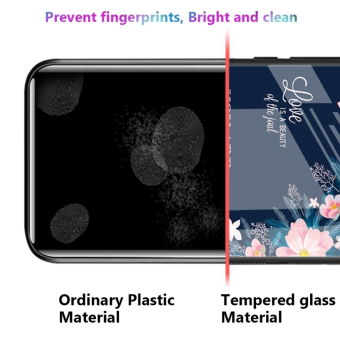 Sklenené puzdro na Xiaomi Redmi 12C Glass kvety