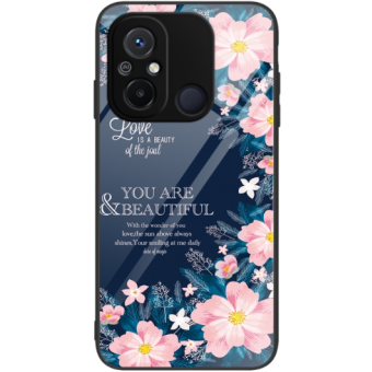 Sklenené puzdro na Xiaomi Redmi 12C Glass kvety