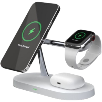 Bezdrôtová nabíjačka Tech-Protect A12 3v1 Magnetic MagSafe Wireless biela