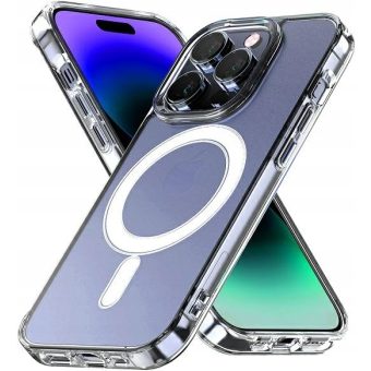 Plastové puzdro na Apple iPhone 14 Pro Max Mercury MagSafe Jelhard transparentné