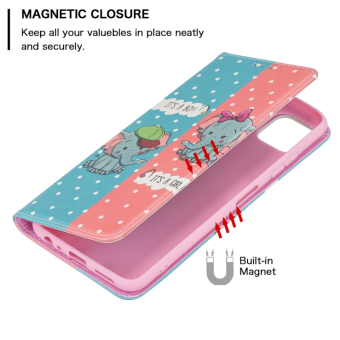 Diárové puzdro na Samsung Galaxy A22 5G A226 Notes PU Book vzor sloník