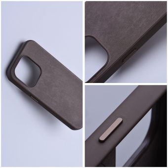 Plastové puzdro na Apple iPhone 13 Pro Woven Mag Cover hnedé