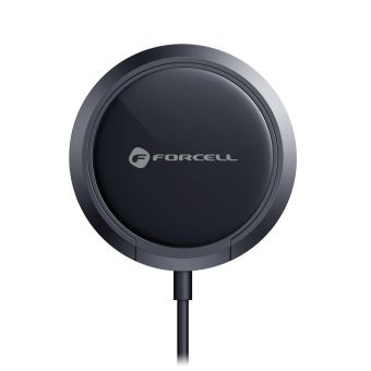 Forcell F-Energy PowerPod, ring/kick stand, MagSafe, čierna