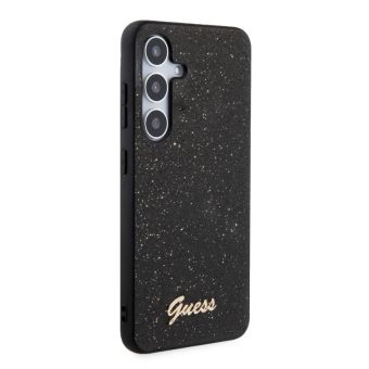 Obal Guess PC/TPU Glitter Flakes Metal Logo Samsung Galaxy S24+ 5G S926 GUHCS24MHGGSHK Black