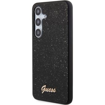 Obal Guess PC/TPU Glitter Flakes Metal Logo Samsung Galaxy S24+ 5G S926 GUHCS24MHGGSHK Black