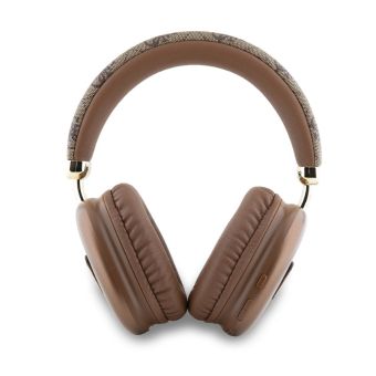 Guess PU Leather 4G Triangle Logo Bluetooth Stereo Headphone GUBHK1P4TPW Brown