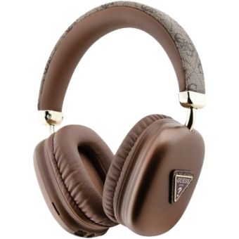 Guess PU Leather 4G Triangle Logo Bluetooth Stereo Headphone GUBHK1P4TPW Brown