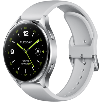 Xiaomi Watch 2 Sliver Case With Gray TPU Strap