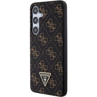 Obal Guess PU Leather 4G Triangle Metal Logo Samsung Galaxy S24+ 5G S926 GUHCS24MPG4GPK Black