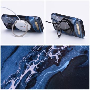 Plastové puzdro na Apple iPhone 14 Plus Forcell F-Protect Mirage MagSafe ocean marble