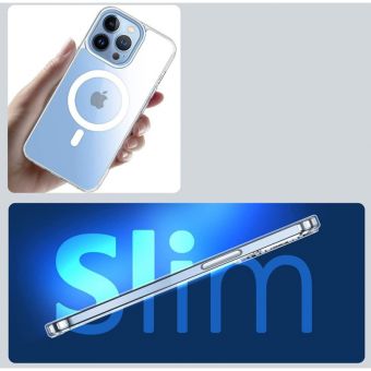 Silikónové puzdro na Apple iPhone 13 Pro Tech-Protect MagMat Silicone MagSafe Clear