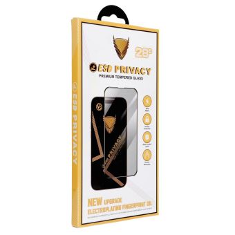 Sklo OG Premium Privacy/Antispy iPhone 15 Pro Max celotvárové - čierne