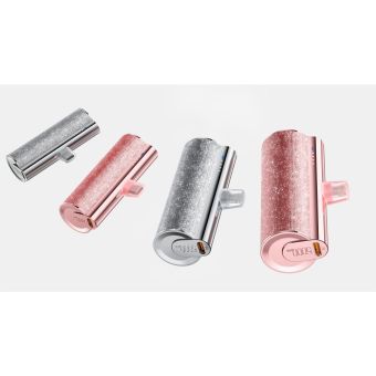 Núdzový Powerbank VEGER PlugOn - 5000mAh with build connector for Lightning 8-pin PD 12W - fialovo-zlatý