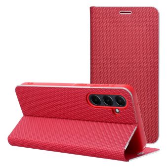 Obal LUNA Book Carbon Huawei P30 Lite red