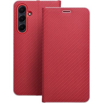 Obal LUNA Book Carbon Samsung Galaxy A55 5G A556 red