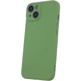 Silikónové puzdro na Apple iPhone 14 Simple Color Mag svetlo zelené