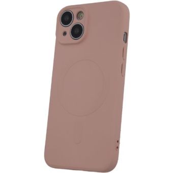 Silikónové puzdro na Apple iPhone 15 Simple Color Mag ružové