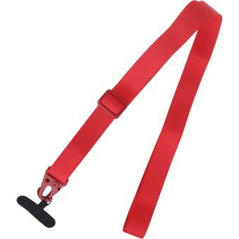 Šnúrka na mobil, univerzálna, nastaviteľná dĺžka - červená