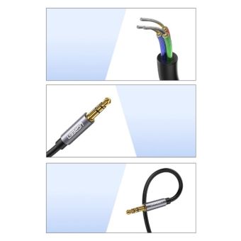 Ugreen AV118, adaptér predlžovací kábel, AUX mini jack 3.5mm, 2m, modré