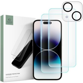 Tvrdené sklo na Apple iPhone 15 Tech-Protect Supreme Set