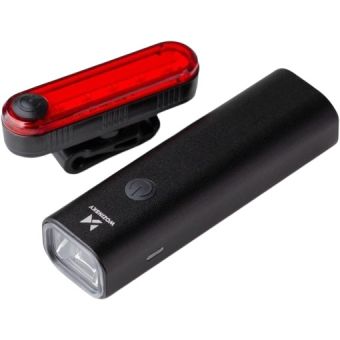 Wozinsky WSBLB1, predné a zadné svetlo na bicykel, USB-C, čierne