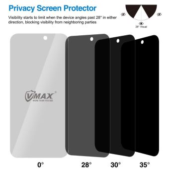 Vmax tempered glass 0.33mm 2,5D high clear privacy glass Apple iPhone 16 Plus