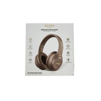 Guess Classic Silver Logo Bluetooth Stereo Headphone GUBHV21SFGSW Brown